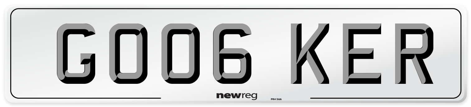 GO06 KER Number Plate from New Reg